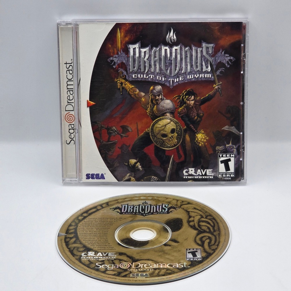 Sega Draconus Cult of the Wyrm Dreamcast NTSC-U/C Gold Disc Action Fantasy Game